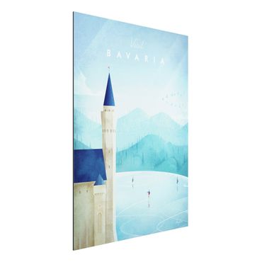 Aluminium Dibond schilderijen Travel Poster - Bavaria