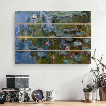Houten schilderijen op plank Claude Monet - Water Lilies (Nympheas)