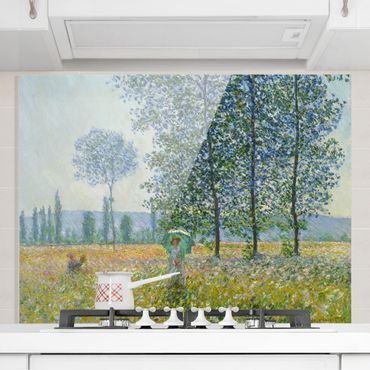Spatscherm keuken Claude Monet - Fields In Spring