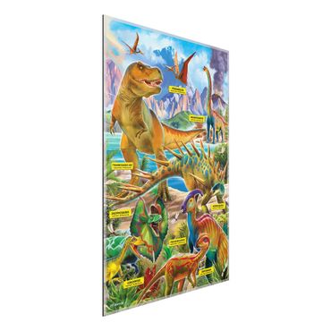 Aluminium Dibond schilderijen The Dinosaurs Species