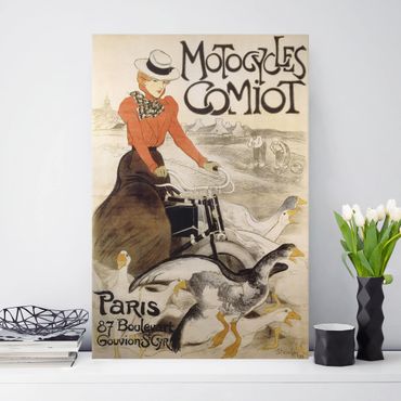 Canvas schilderijen Théophile Steinlen - Poster For Motor Comiot