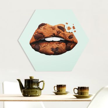 Hexagons Forex schilderijen Lips With Biscuit