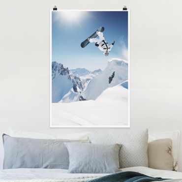 Posters Flying Snowboarder