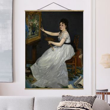 Stoffen schilderij met posterlijst Edouard Manet - Eva Gonzalès