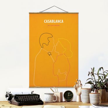 Stoffen schilderij met posterlijst Film Poster Casablanca