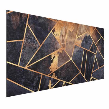 Aluminium Dibond schilderijen Onyx With Gold