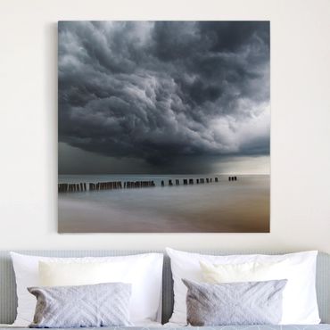 Canvas schilderijen Storm Clouds Over The Baltic Sea