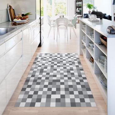 Vinyl tapijt Geometrical Pattern Mosaic Grey