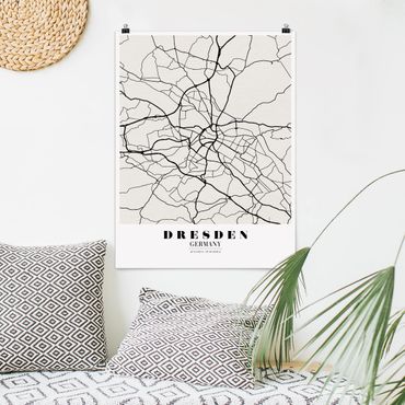 Posters Dresden City Map - Classical