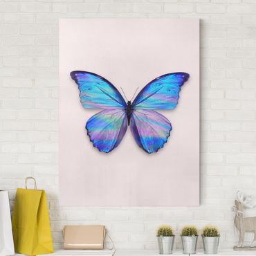 Canvas schilderijen Holographic Butterfly