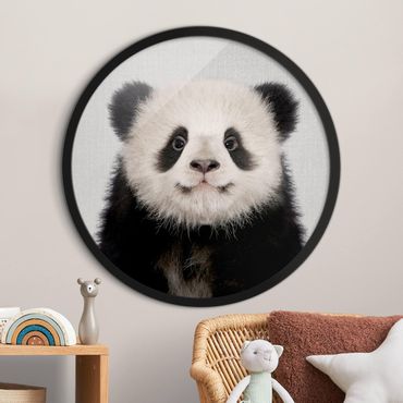 Rond schilderijen Baby Panda Prian