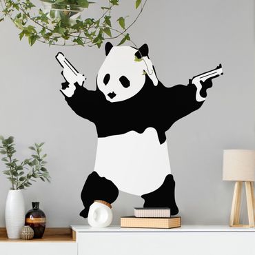 Muurstickers - Panda With Guns - Brandalised ft. Graffiti by Banksy