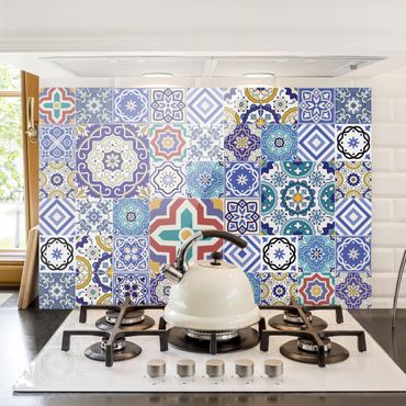 Spatscherm keuken Mirror Tiles - Elaborate Portuguese Tiles