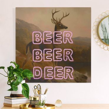 Canvas schilderijen Beer Beer Deer