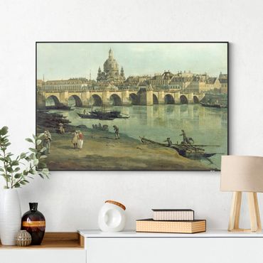 Verwisselbaar schilderij - Bernardo Bellotto - View Of Dresden From The Right Bank Of The Elbe