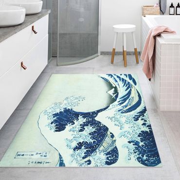 Vinyl tapijt Katsushika Hokusai - The Great Wave At Kanagawa