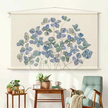 Wandtapijt - Blue Hydrangea Flowers