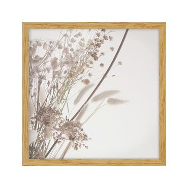 Ingelijste posters Bouquet Of Ornamental Grass And Flowers