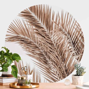 Behangcirkel Bronze Coloured Palm Fronds