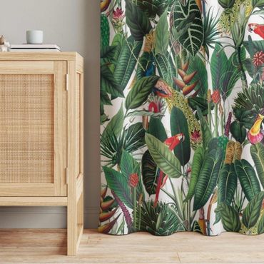 Gordijn - Colourful Tropical Rainforest Pattern