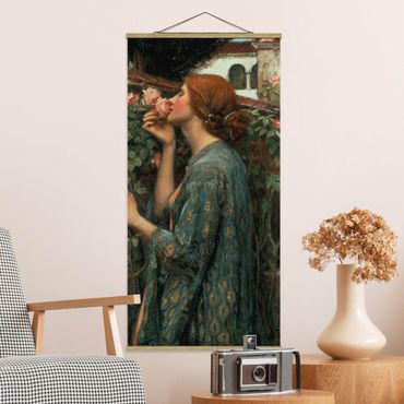 Stoffen schilderij met posterlijst John William Waterhouse - The Soul Of The Rose