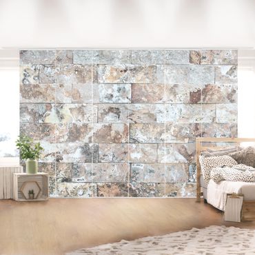Schuifgordijnen Natural Marble Stone Wall