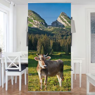 Ruimteverdeler Swiss Alpine Meadow With Cow
