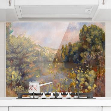 Spatscherm keuken Auguste Renoir - Landscape With Lake