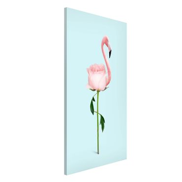 Magneetborden Flamingo With Rose