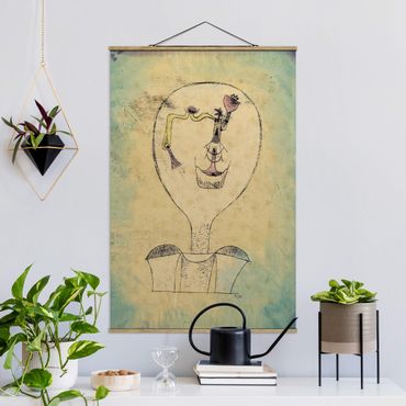 Stoffen schilderij met posterlijst Paul Klee - The Bud of the Smile