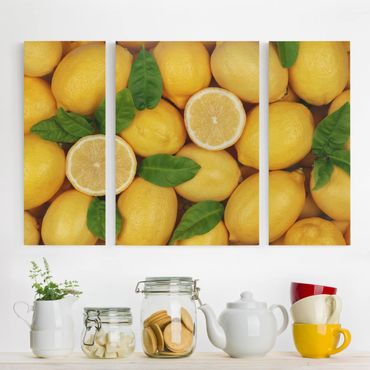 Canvas schilderijen - 3-delig Juicy lemons