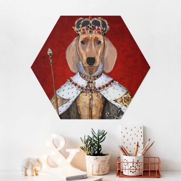 Hexagons Forex schilderijen Animal Portrait - Dachshund Queen