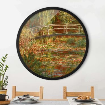 Rond schilderijen Claude Monet - Ninfee e ponte giapponese (armonia in rosa)