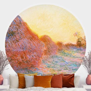 Behangcirkel Claude Monet - Haystack In Sunlight