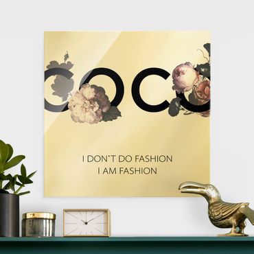 Glasschilderijen COCO - I dont´t do fashion Roses