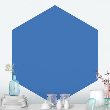 Hexagon Behang Colour Royal Blue