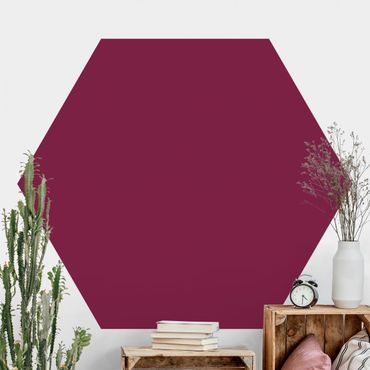 Hexagon Behang Colour Wine Red