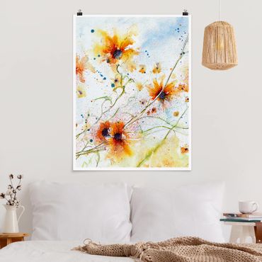 Posters Painted Flowers