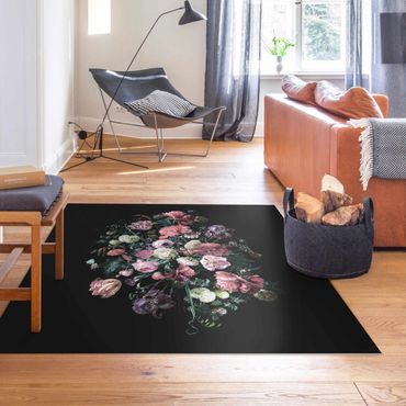 Vinyl tapijt Jan Davidsz De Heem - Dark Flower Bouquet