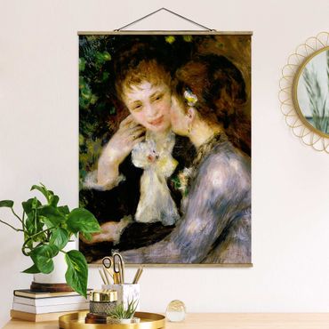 Stoffen schilderij met posterlijst Auguste Renoir - Confidences