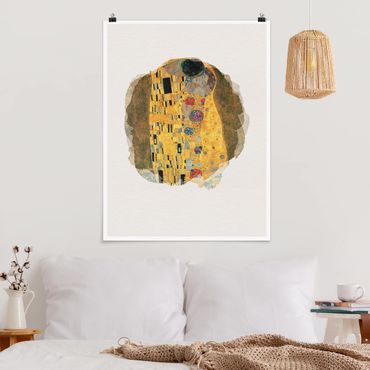 Posters WaterColours - Gustav Klimt - The Kiss