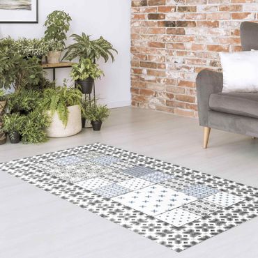 Vinyl tapijt Moroccan Tiles Combination Rabat With Tile Frame