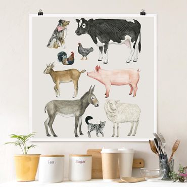 Posters Farm Animal Family I