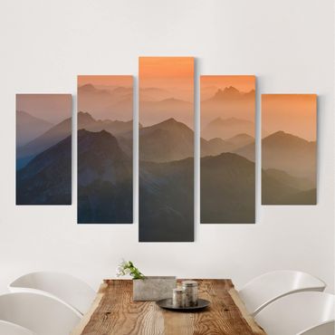 Canvas schilderijen - 5-delig View From The Zugspitze Mountain