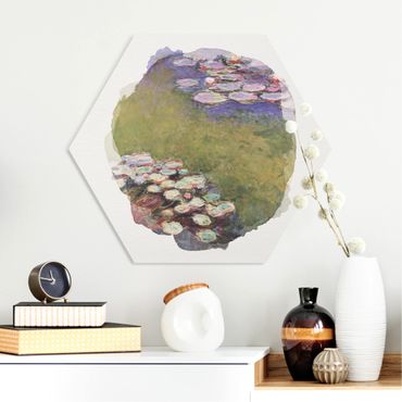 Hexagons Forex schilderijen WaterColours - Claude Monet - Water Lilies