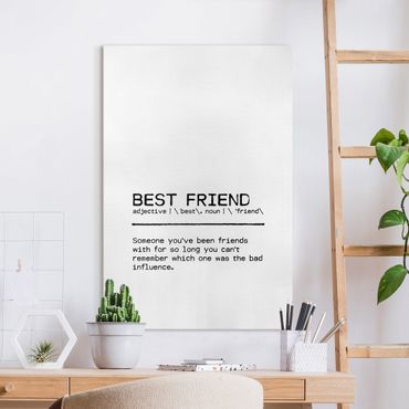 Canvas schilderijen Definition Best Friend