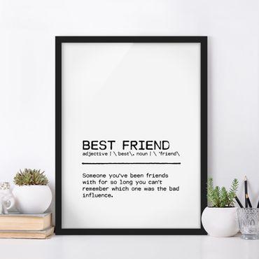Ingelijste posters Definition Best Friend
