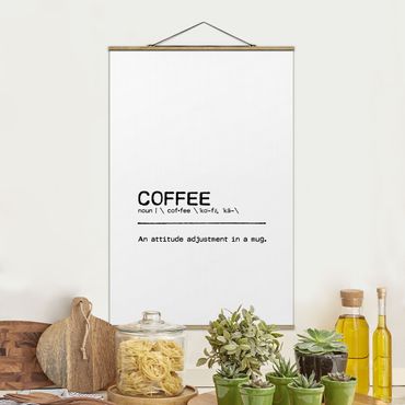 Stoffen schilderij met posterlijst Definition Coffee Attitude