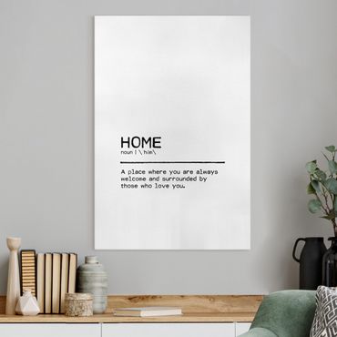 Canvas schilderijen Definition Home Welcome