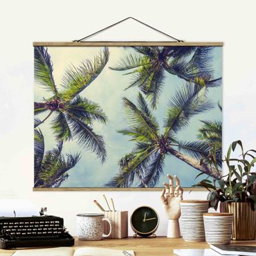 Stoffen schilderij met posterlijst The Palm Trees